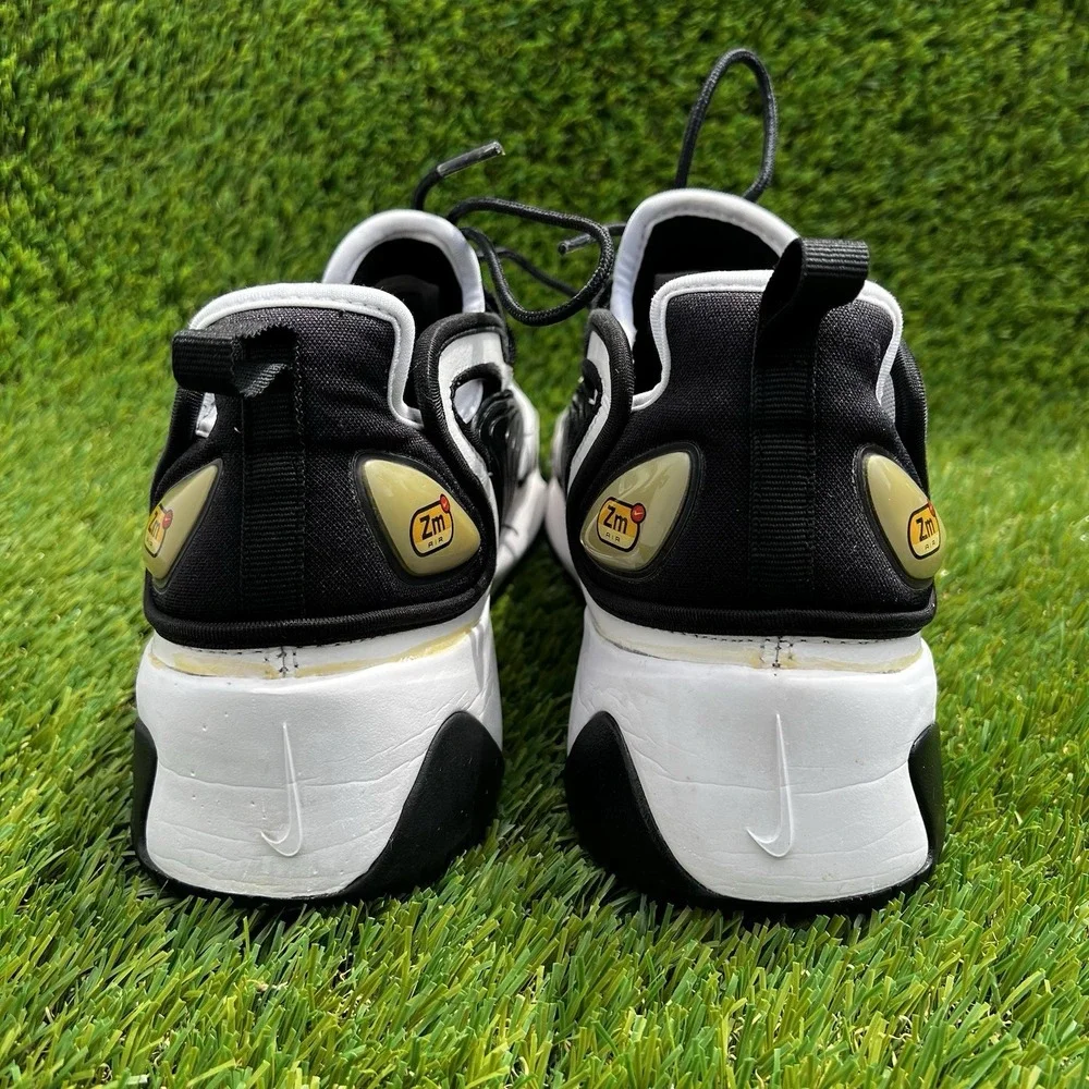 Nike Men Size 8 Zoom 2K ZM Air 2000 White Black Sneakers AO0269-101